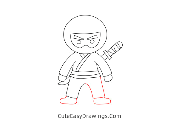 how to draw a ninja easy - www.cuteeasydrawings.com