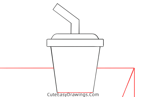 how to draw a cup with straw - www.cuteeasydrawings.com