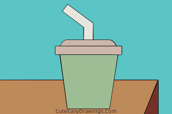 how to draw a cup with straw - www.cuteeasydrawings.com