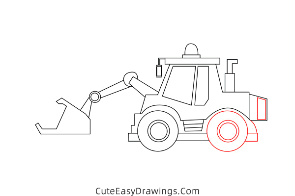 how to draw a bulldozer easy - www.cuteeasydrawings.com