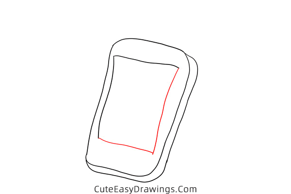 how to draw a smartphone - www.cuteeasydrawings.com