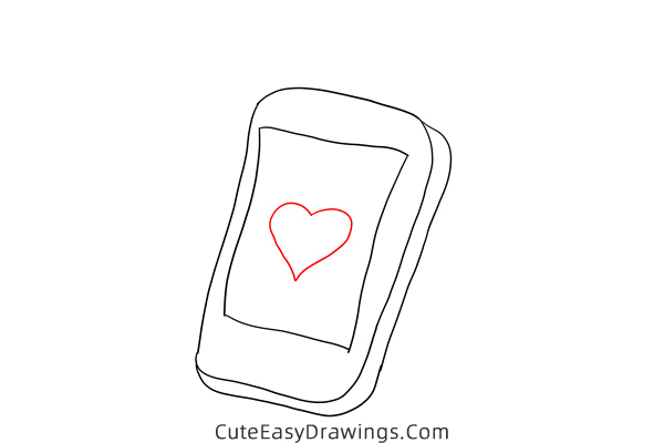 how to draw a smartphone - www.cuteeasydrawings.com