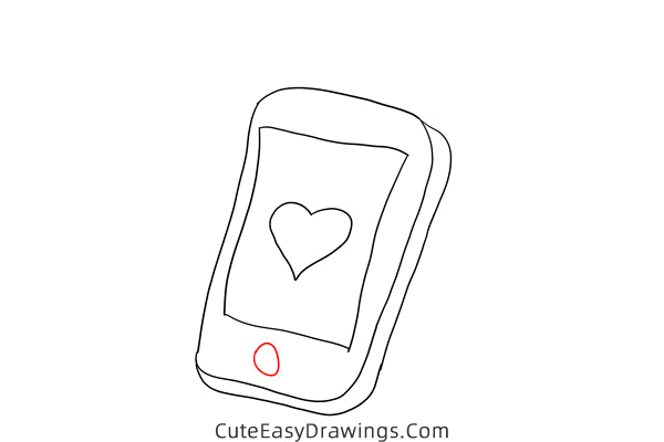 how to draw a smartphone - www.cuteeasydrawings.com