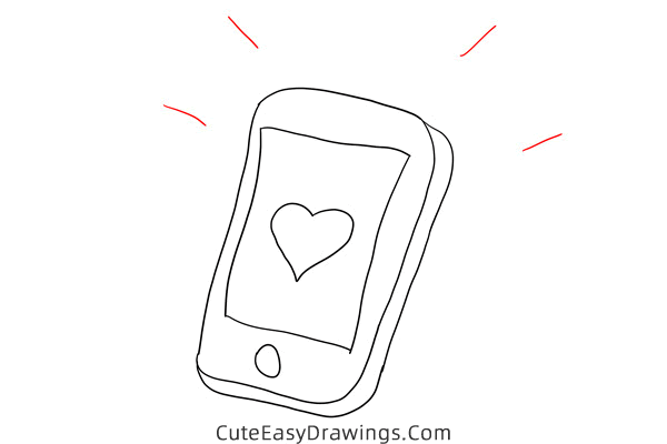 how to draw a smartphone - www.cuteeasydrawings.com