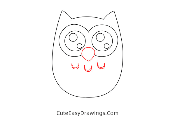 how to draw a cute owl - www.cuteeasydrawings.com