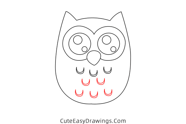 how to draw a cute owl - www.cuteeasydrawings.com