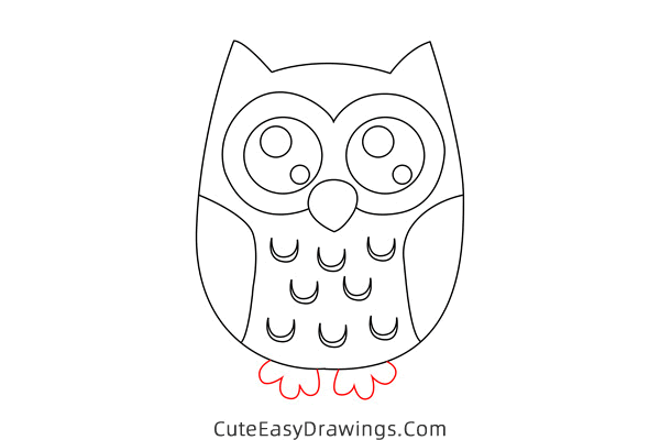 how to draw a cute owl - www.cuteeasydrawings.com