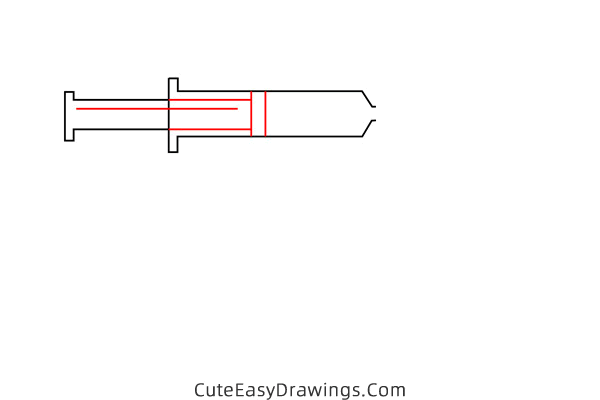 how to draw a syringe and a vaccine - www.cuteeasydrawings.com