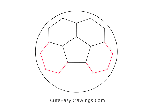 how to draw a soccer ball 3d - www.cuteeasydrawings.com