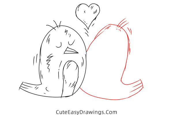 how to draw birds in love - www.cuteeasydrawings.com