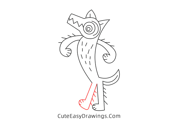 how to draw a cute wolf - www.cuteeasydrawings.com