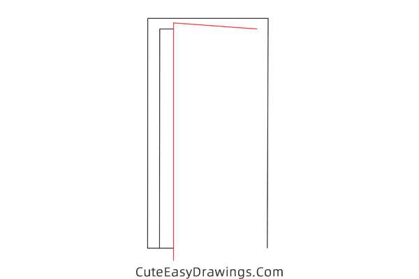 how to draw a door - www.cuteeasydrawings.com