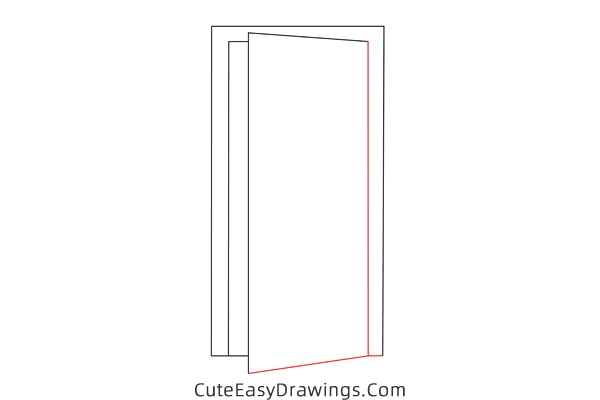 how to draw a door - www.cuteeasydrawings.com