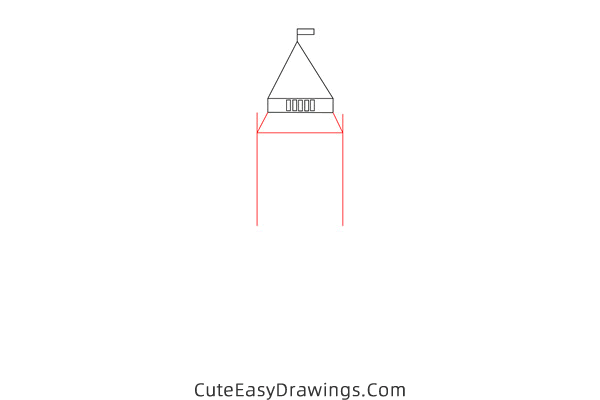 how to draw big ben easy - www.cuteeasydrawings.com