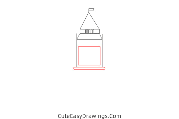 how to draw big ben easy - www.cuteeasydrawings.com