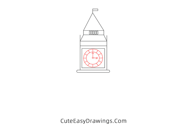 how to draw big ben easy - www.cuteeasydrawings.com