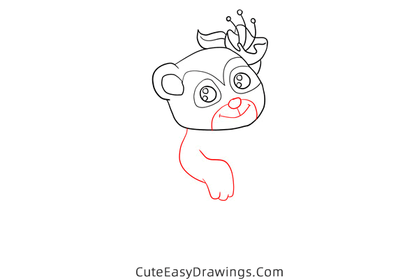 how to draw a cute lemur - www.cuteeasydrawings.com