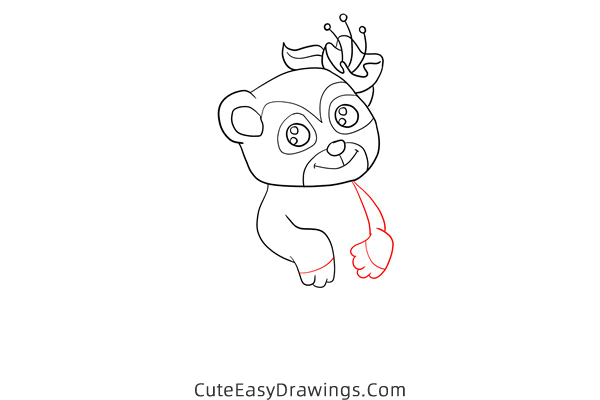 how to draw a cute lemur - www.cuteeasydrawings.com