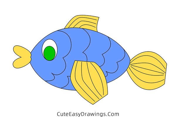 how to draw a cute fish - www.cuteeasydrawings.com