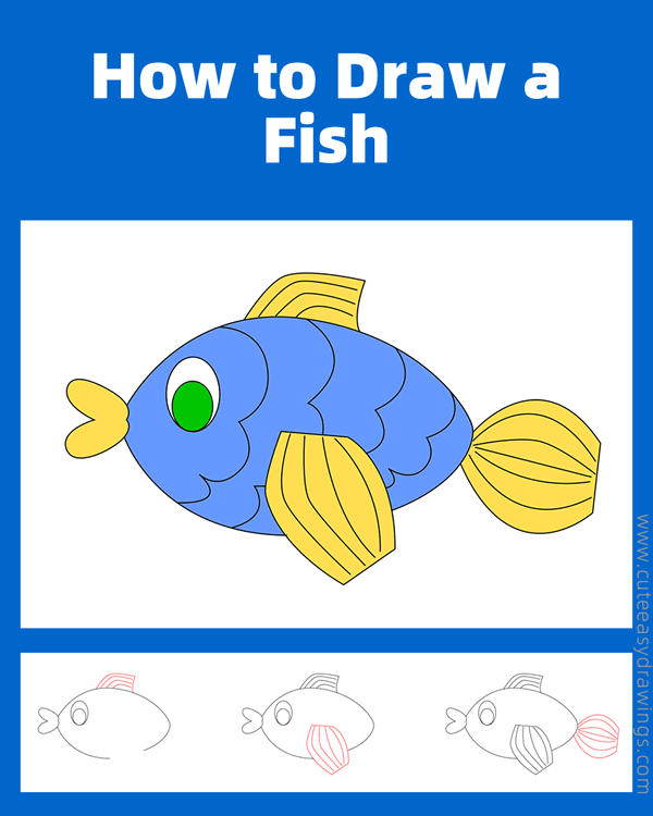 how to draw a cute fish - www.cuteeasydrawings.com