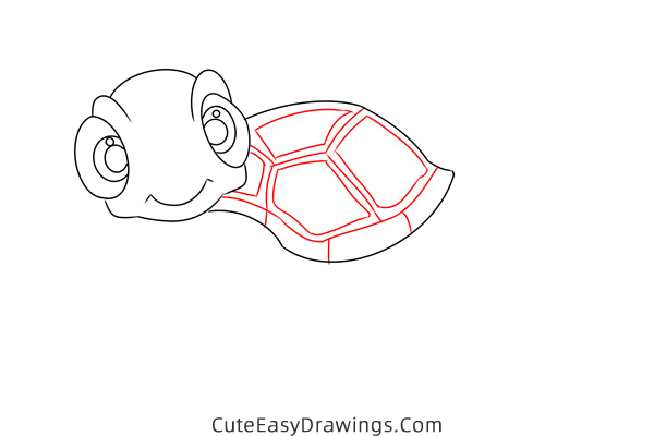 how to draw squirt from finding nemo - www.cuteeasydrawings.com