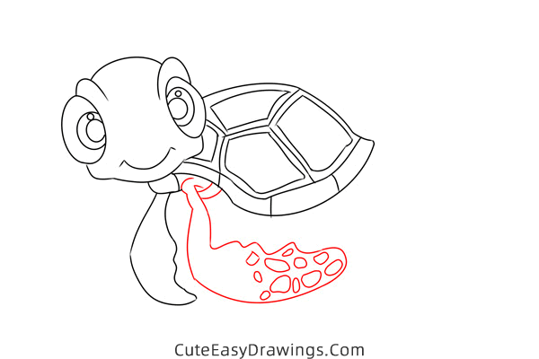 how to draw squirt from finding nemo - www.cuteeasydrawings.com