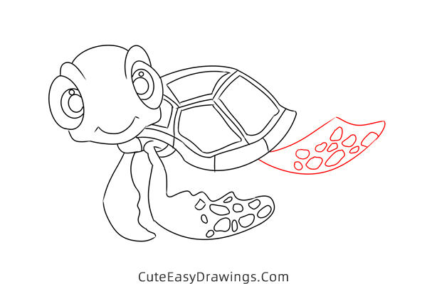 how to draw squirt from finding nemo - www.cuteeasydrawings.com