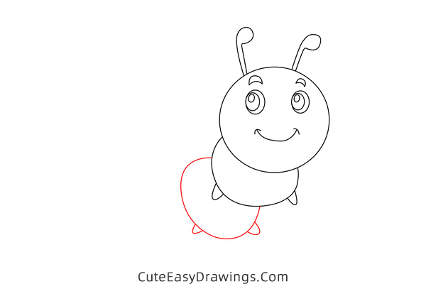 how to draw a caterpillar - www.cuteeasydrawings.com