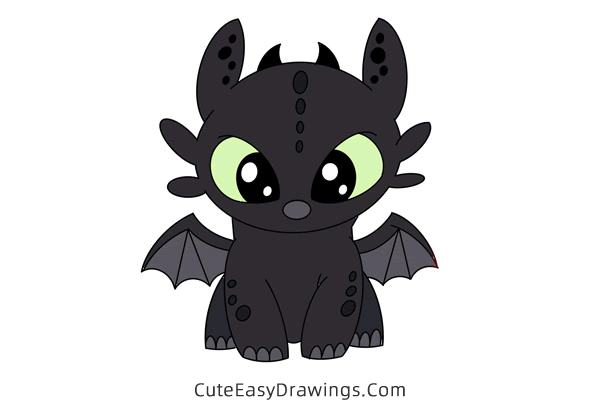 how to draw toothless from how to train your dragon - www.cuteeasydrawings.com