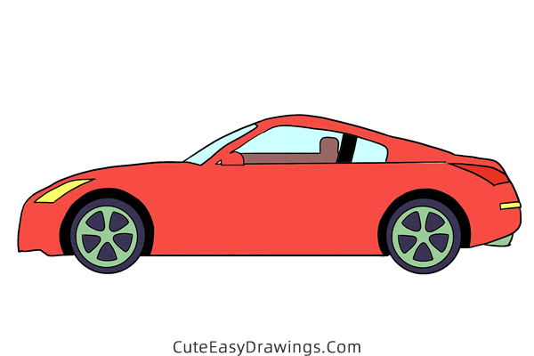 how to draw a sports car - www.cuteeasydrawings.com