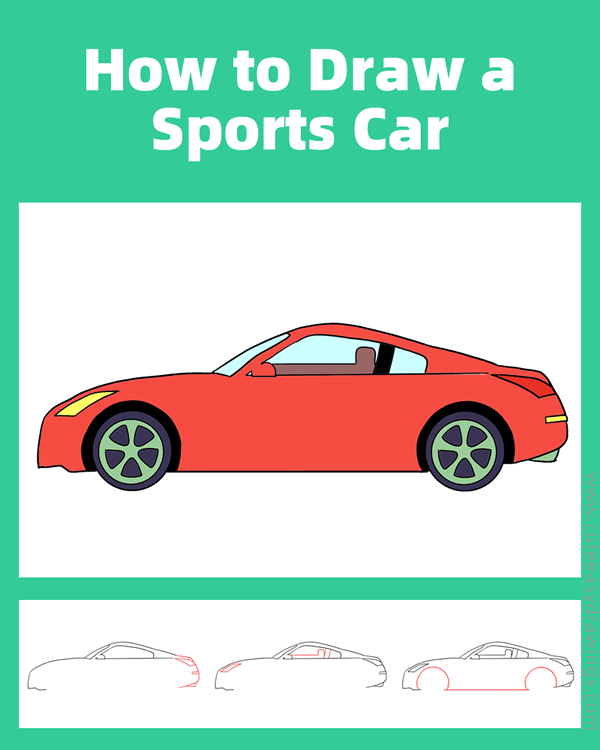 how to draw a sports car - www.cuteeasydrawings.com