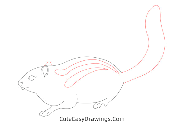 how to draw a squirrel easy - www.cuteeasydrawings.com