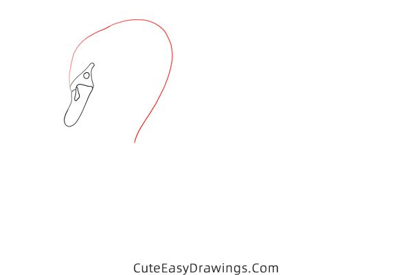 how to draw a swan - www.cuteeasydrawings.com