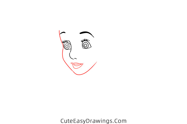 how to draw wendy darling from peter pan - www.cuteeasydrawings.com