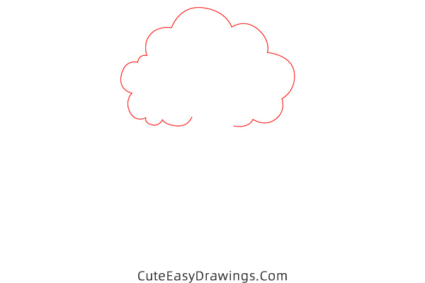 how to draw a volcano - www.cuteeasydrawings.com