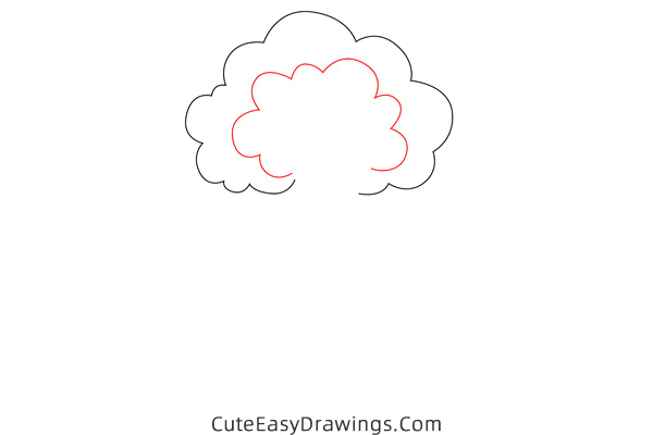 how to draw a volcano - www.cuteeasydrawings.com