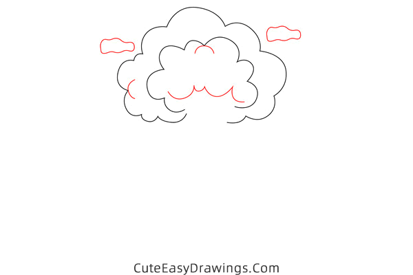 how to draw a volcano - www.cuteeasydrawings.com