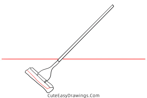 how to draw a mop - www.cuteeasydrawings.com