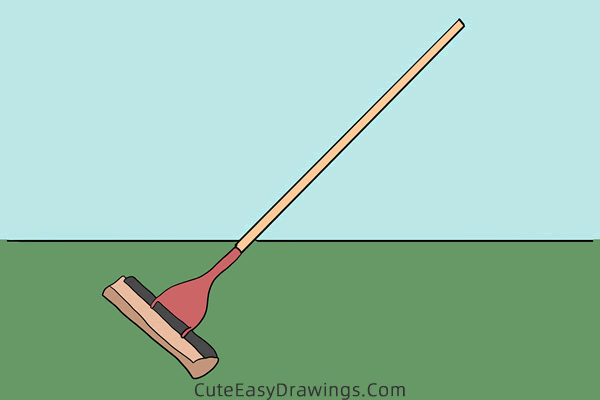 how to draw a mop - www.cuteeasydrawings.com