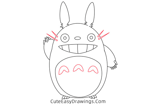 how to draw totoro from my neighbor totoro - www.cuteeasydrawings.com