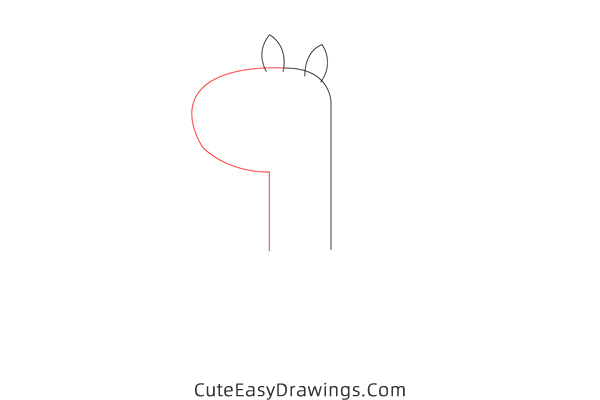 how to draw gerald giraffe from peppa pig - www.cuteeasydrawings.com